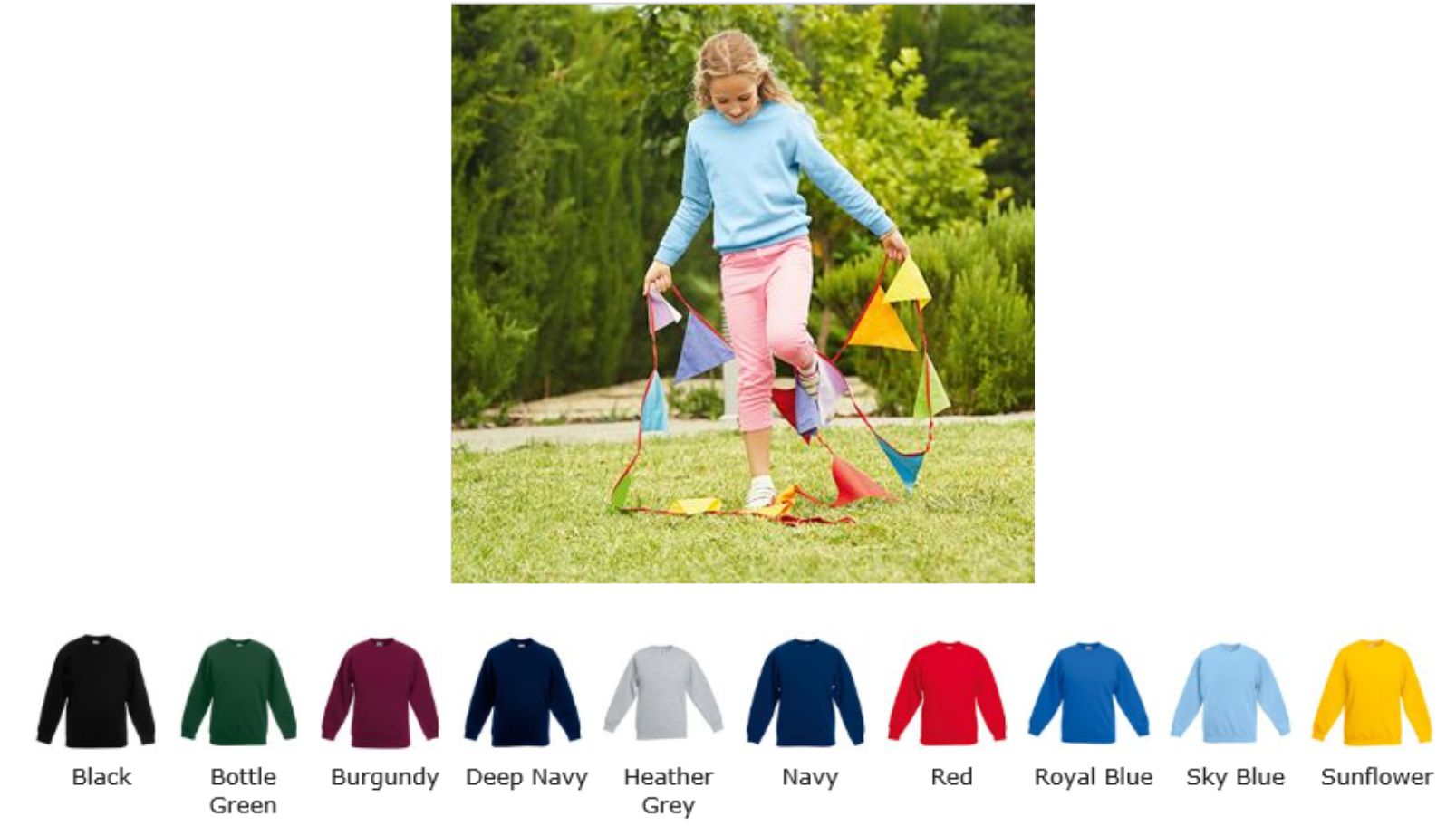 Fruit Of The Loom SS27B Classic Set in Sleeve Sweatshirt - Click Image to Close